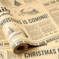 Christmas gift wrapping paper roll with festive holiday design