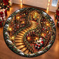 Christmas Santa With Book Round Rug - C054