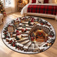 Christmas Sweet Gnome Round Rug - C063