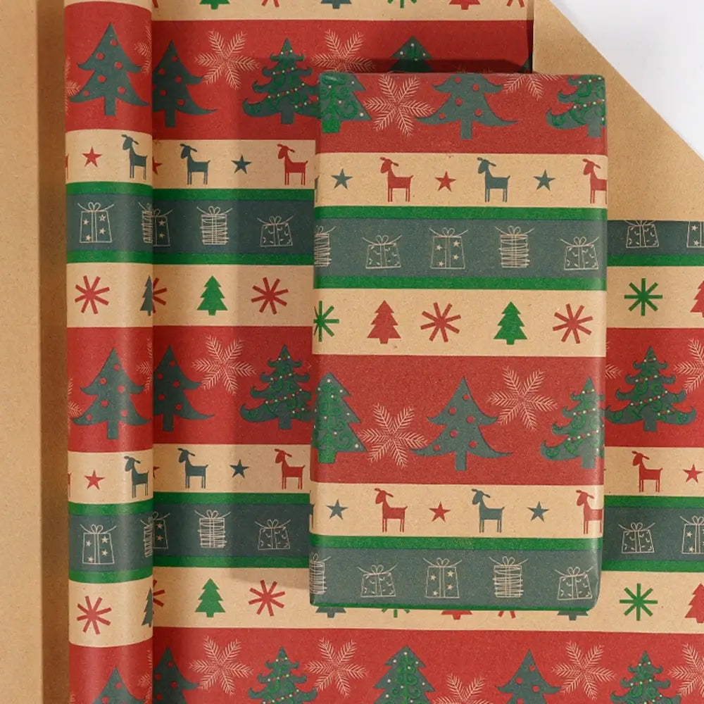Christmas wrapping paper available in multiple holiday patterns