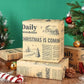 Christmas present wrapped in decorative holiday paper