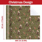 Rolled Christmas wrapping paper showing its printed design