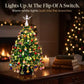 Classic Christmas beaded tree with colorful beads and a decorative angel topper
