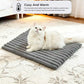 Cozy corduroy fleece mat for cats to rest and nap