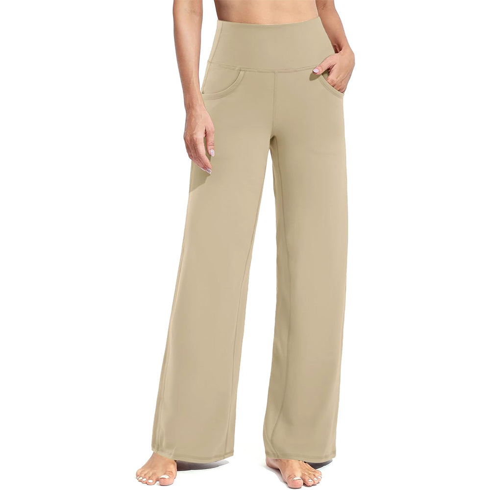 Wide Leg Pants Woman Yoga Pants with Pockets Stretch Loose Casual Lounge Sweatpants Petite/Regular/Tall