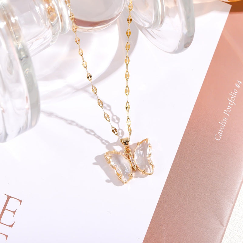 Crystal Butterfly Necklace