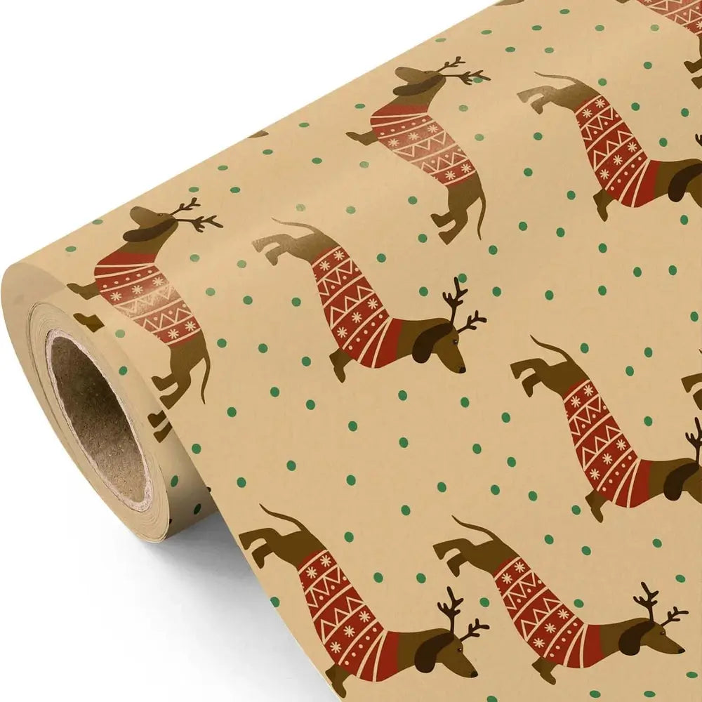 Festive wrapping paper for seasonal gift packaging