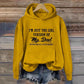 Yellow graphic hoodie with a humorous dad daughter design