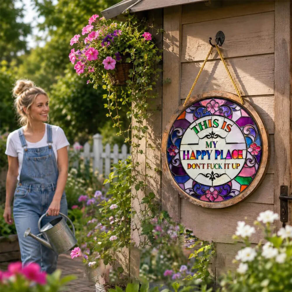 This Is My Happy Place Hanging Sign