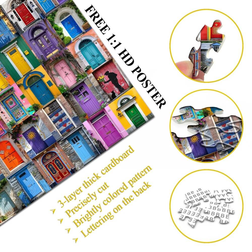 Door frame kaleidoscope puzzle 1000-Piece