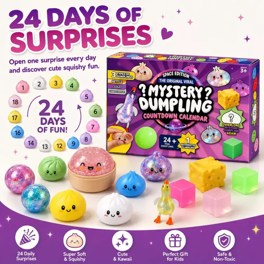 Dumpling squishy advent calendar with 24 mystery toys
