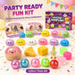 Open dumpling squishy advent calendar showing its surprise compartments