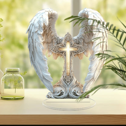 Gorgeous Angel Wings Cross Decoration