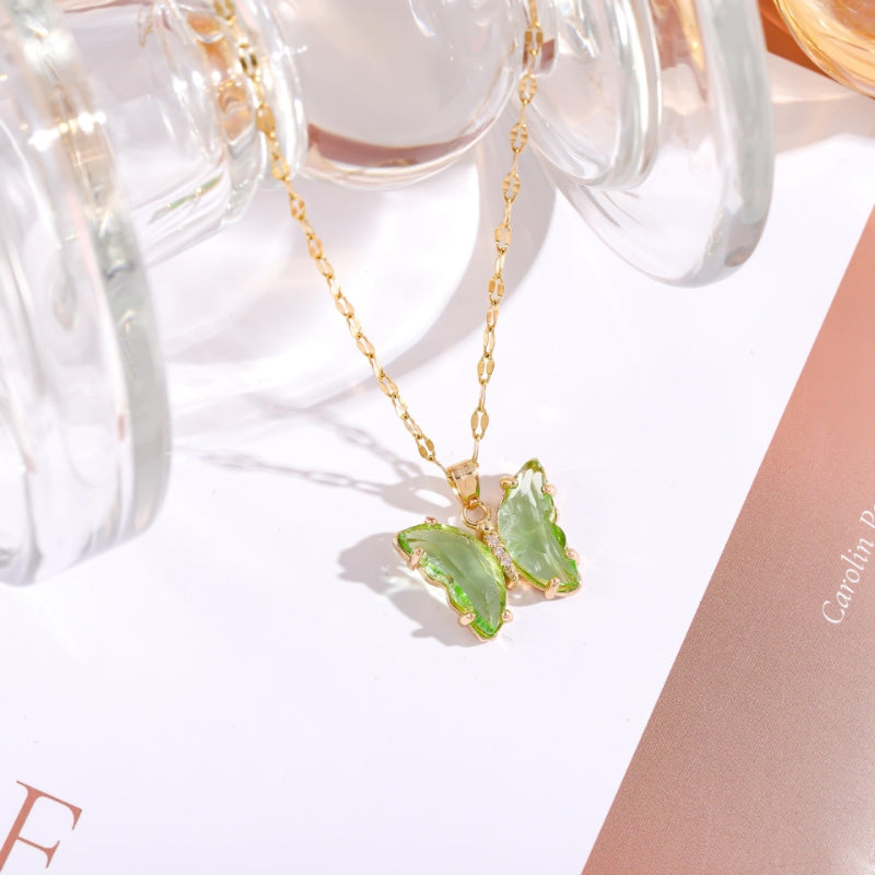Crystal Butterfly Necklace