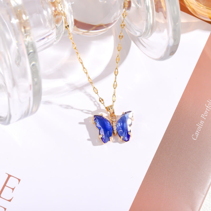 Crystal Butterfly Necklace