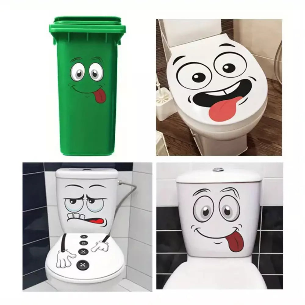 Funny colorful cartoon face decorative stickers