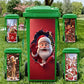 Funny christmas trash can sticker for outdoor bin decoration