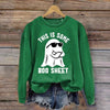 Women's Halloween This Is Some Boo Sheet Printed Crew Neck Long Sleeve Sweatshirt