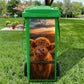 Creative Trash Can Sticker with Colourful Cartoon