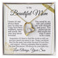 Heart necklace gift set with an included message card