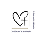 Heart & Cross Car Mirror Stickers – Car Rearview Mirror Decal