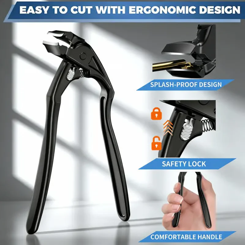 Stainless Steel Nail Clipper with Curved Precision Blades – Effortless for Thick Nails & Seniors