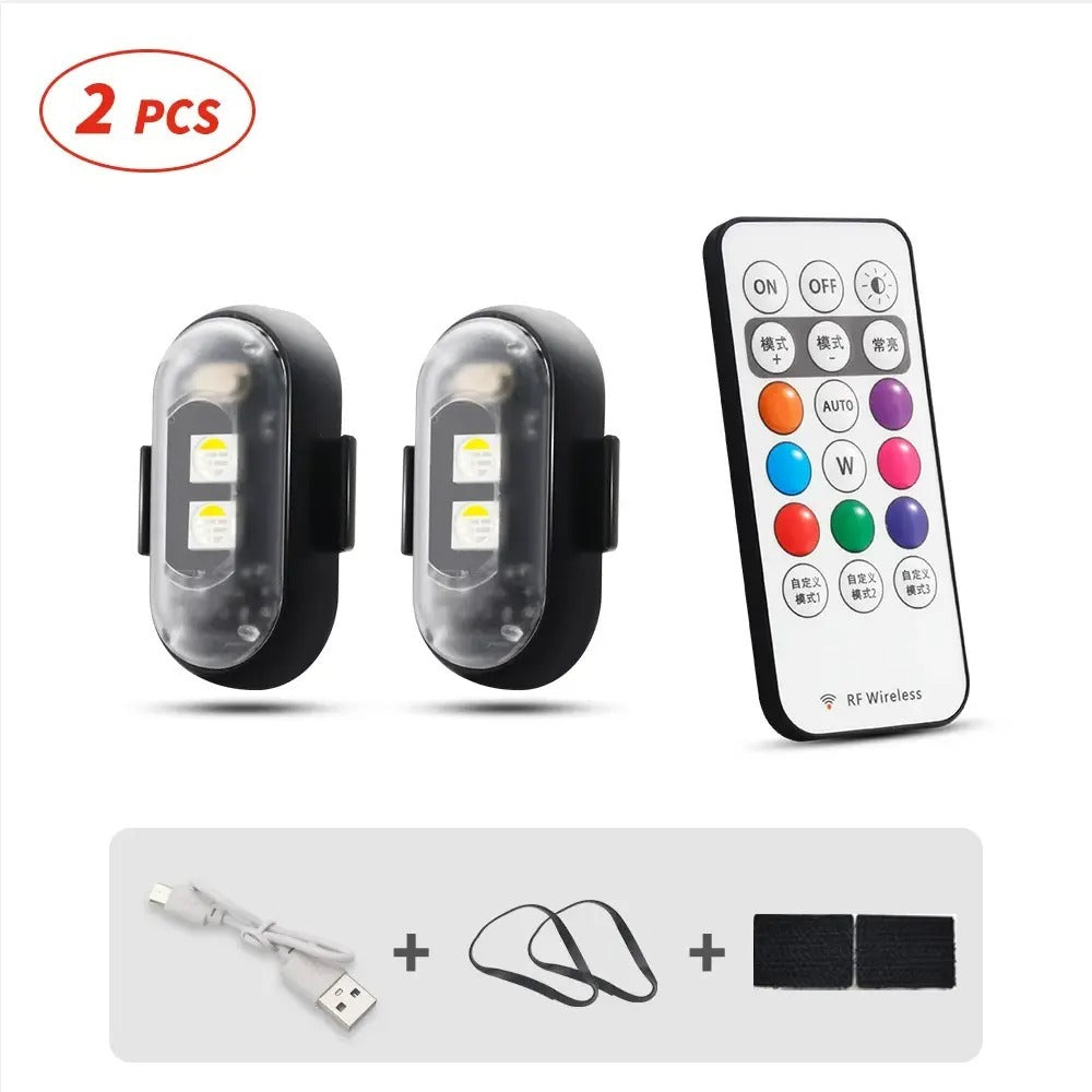 RGB LED Strobe Light – 8-Color Remote Control Flash Light