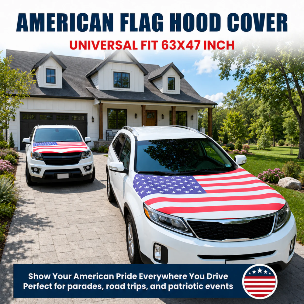 American Car Hood Flag