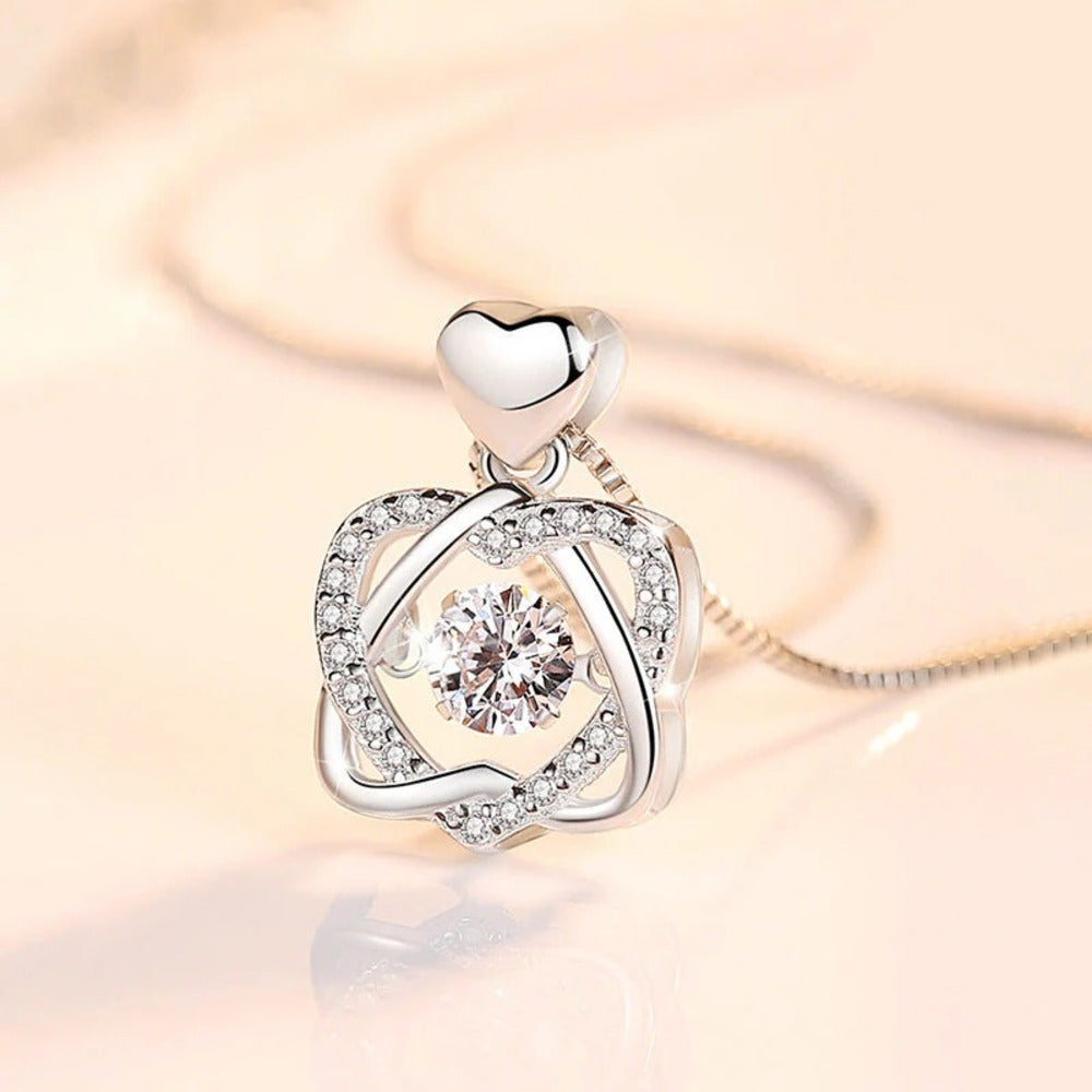 For Unbiological Daughter - We Are Forever Linked Together Love Knot Necklace