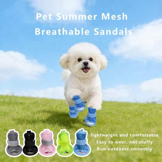 Breathable Mesh Dog Sandals – Anti-Slip Summer Paw Protectors