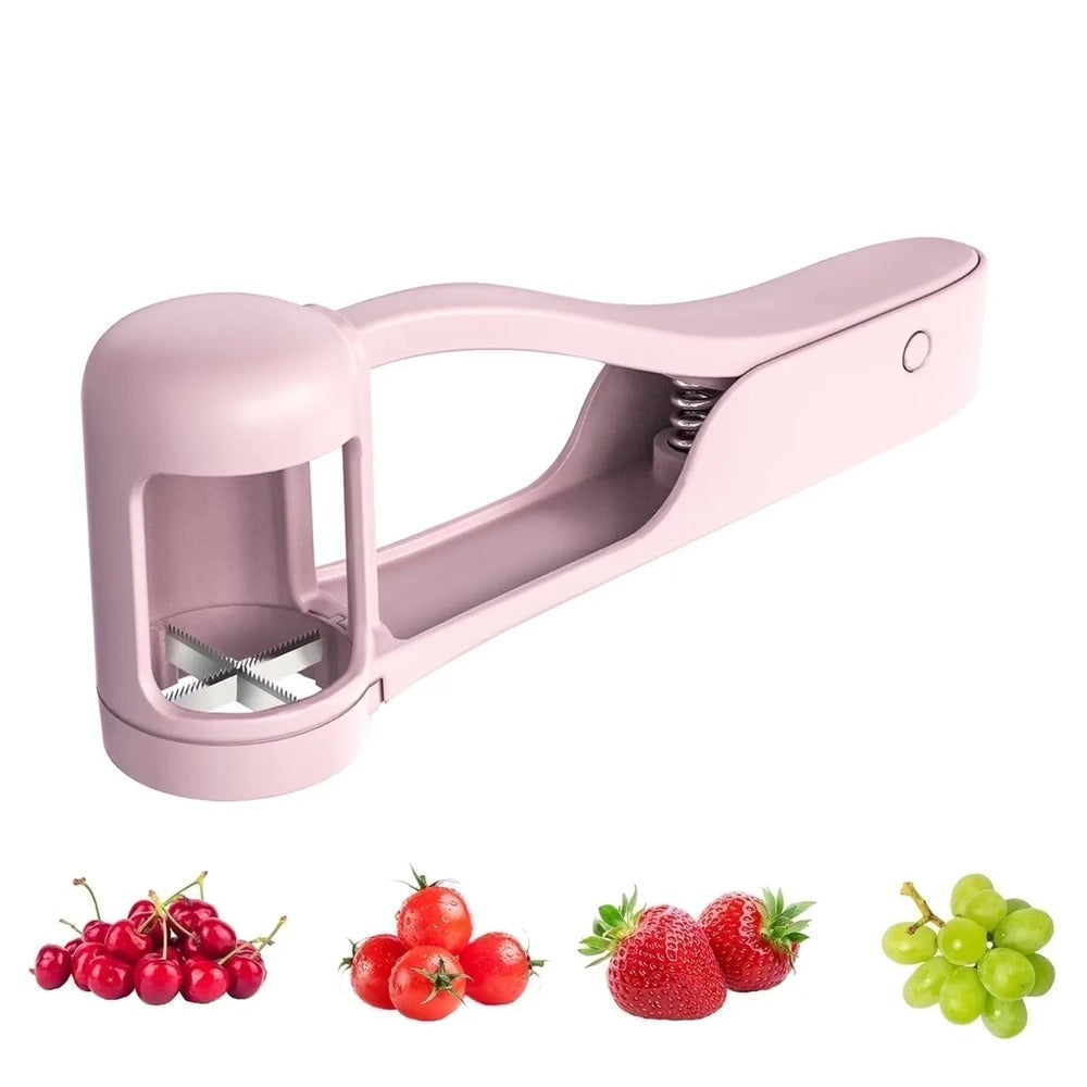 Grape Cutter – Stainless Steel Fruit Quarter Cutter for Kids & Meal Prep