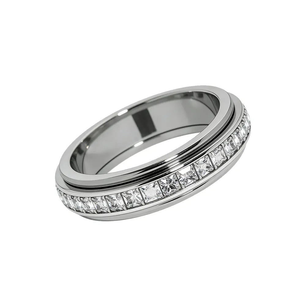 Spinner Fidget Band Rings for Stress Relief and Wedding Promise