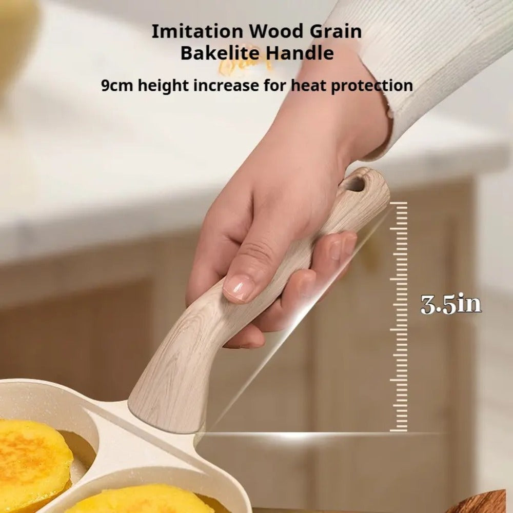 Non-Stick 4-in-1 Breakfast Pan – Multi-Section Skillet for Eggs, Pancakes & Bacon