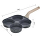 Non-Stick 4-in-1 Breakfast Pan – Multi-Section Skillet for Eggs, Pancakes & Bacon