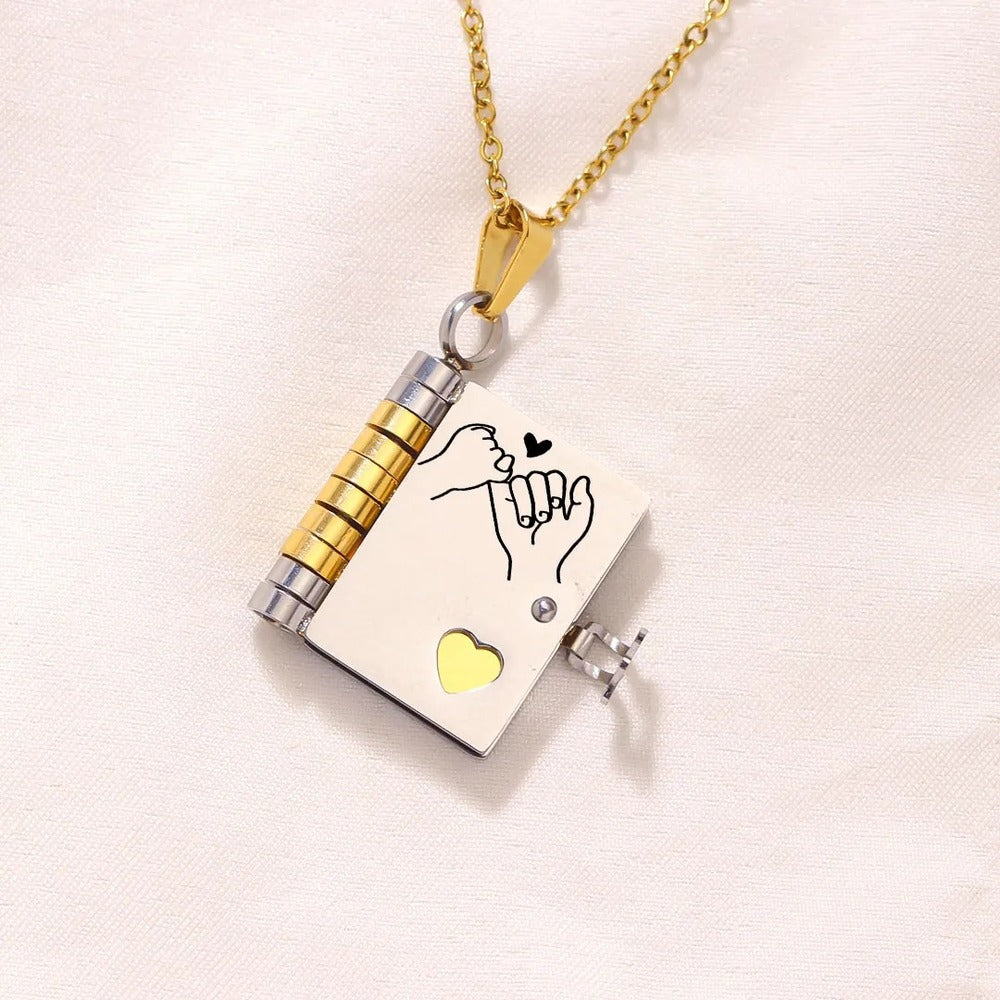 For Daughter - I'm Always With You Book Necklace