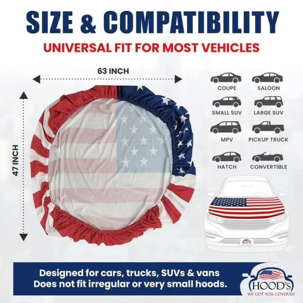 American Car Hood Flag