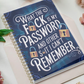Funny Password Notebook - Spiral Bound with Lock Icons & Funny Security Phrases