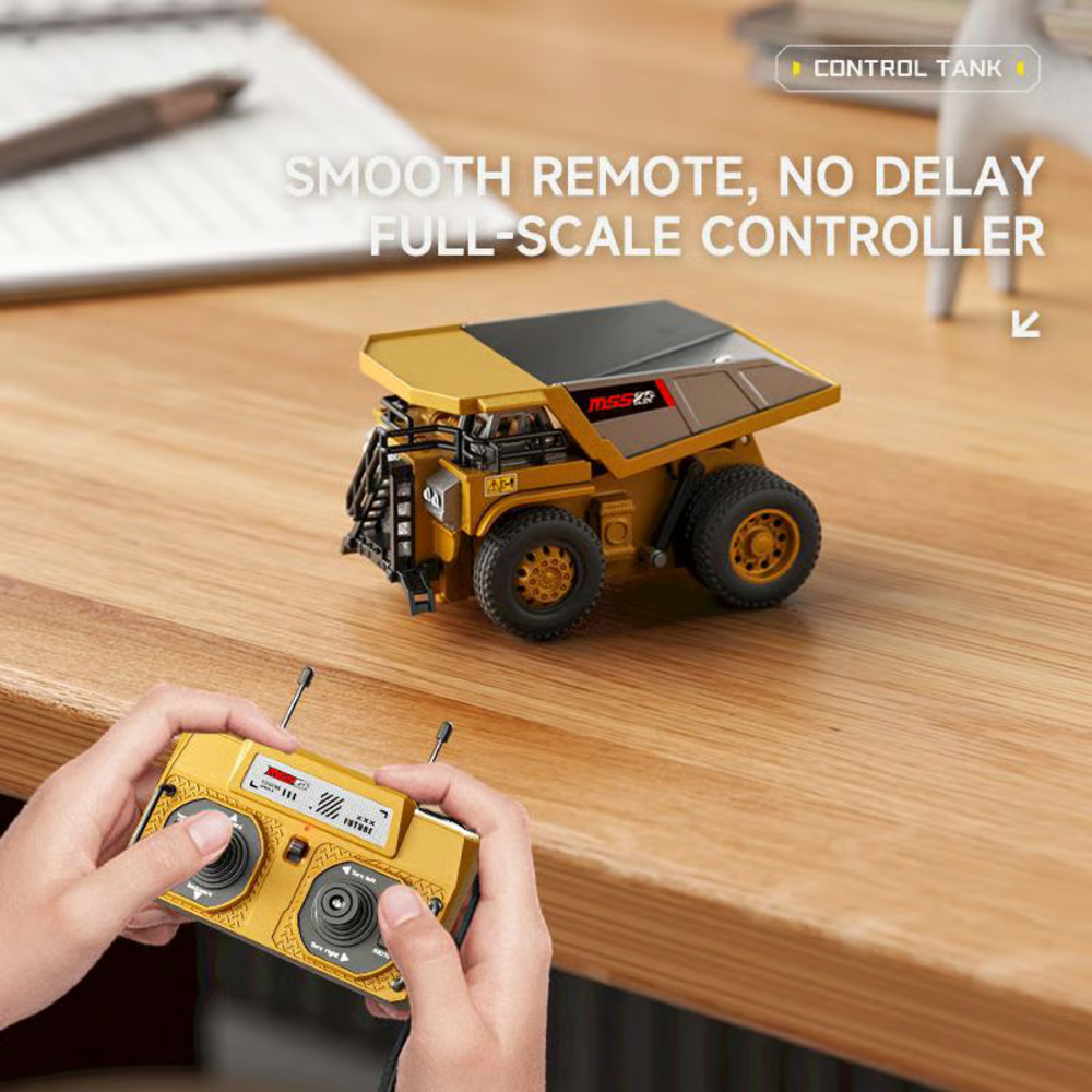 1:64 Premium Alloy Mini RC Ultimate Construction Trio Set（Three Pcs） – Forklift, Excavator & Dump Truck