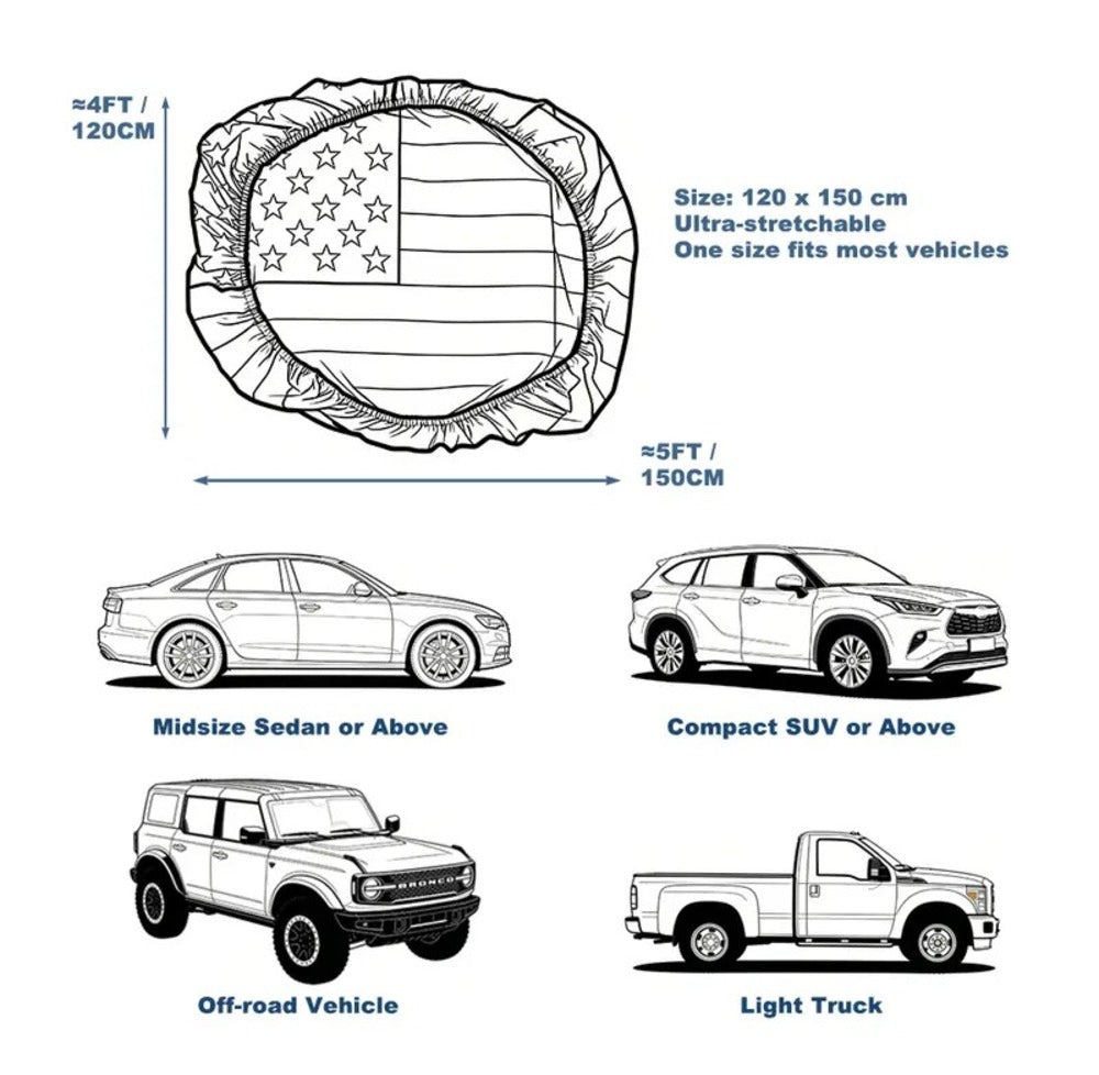 American Car Hood Flag