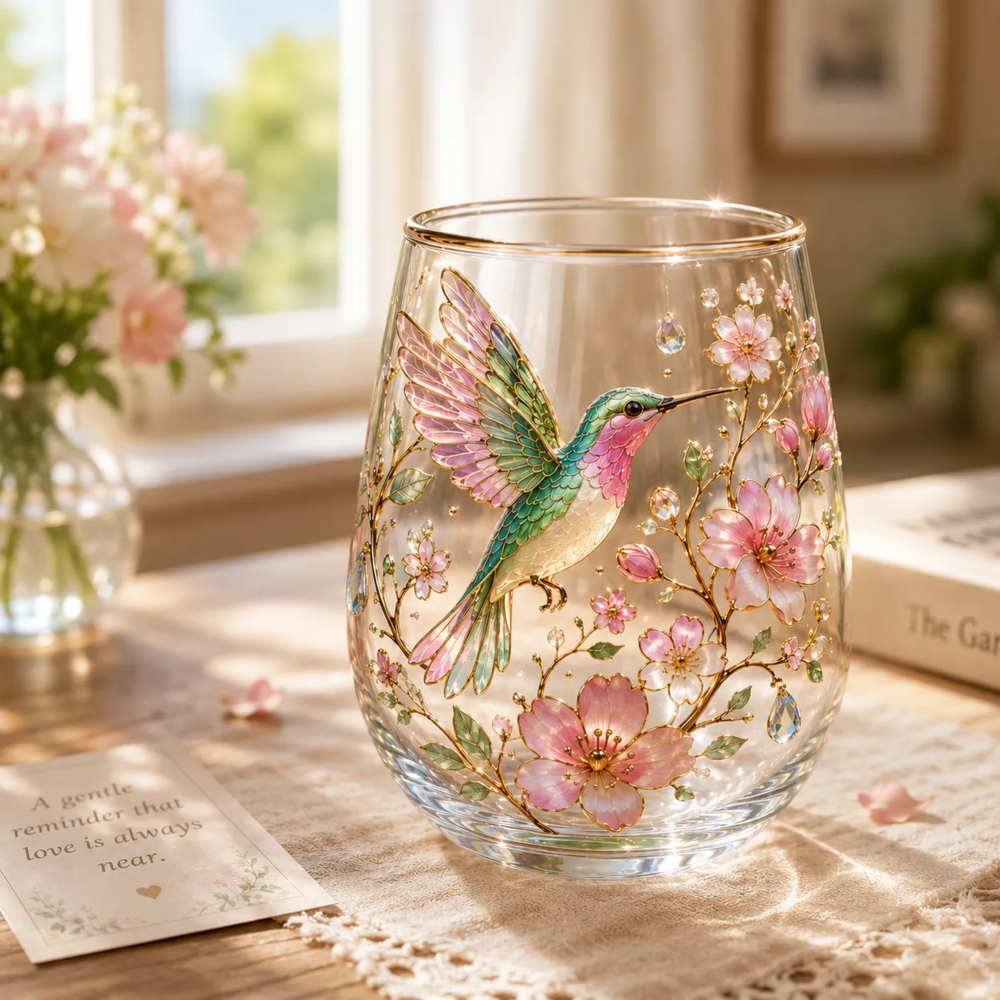 2026 Hummingbird Morning Bliss Glass Tea Cup