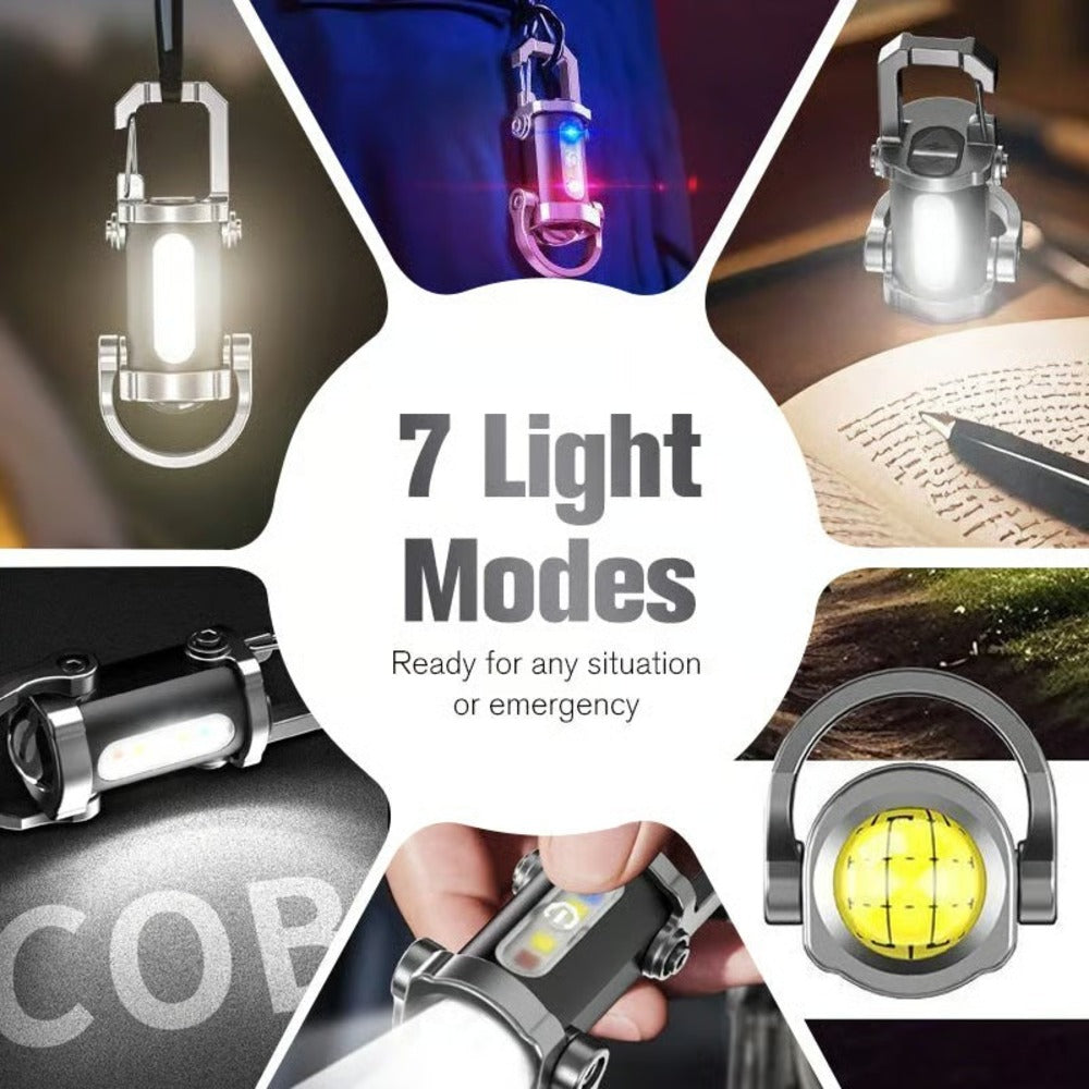 Portable Rechargeable Bright Keychain Flashlight