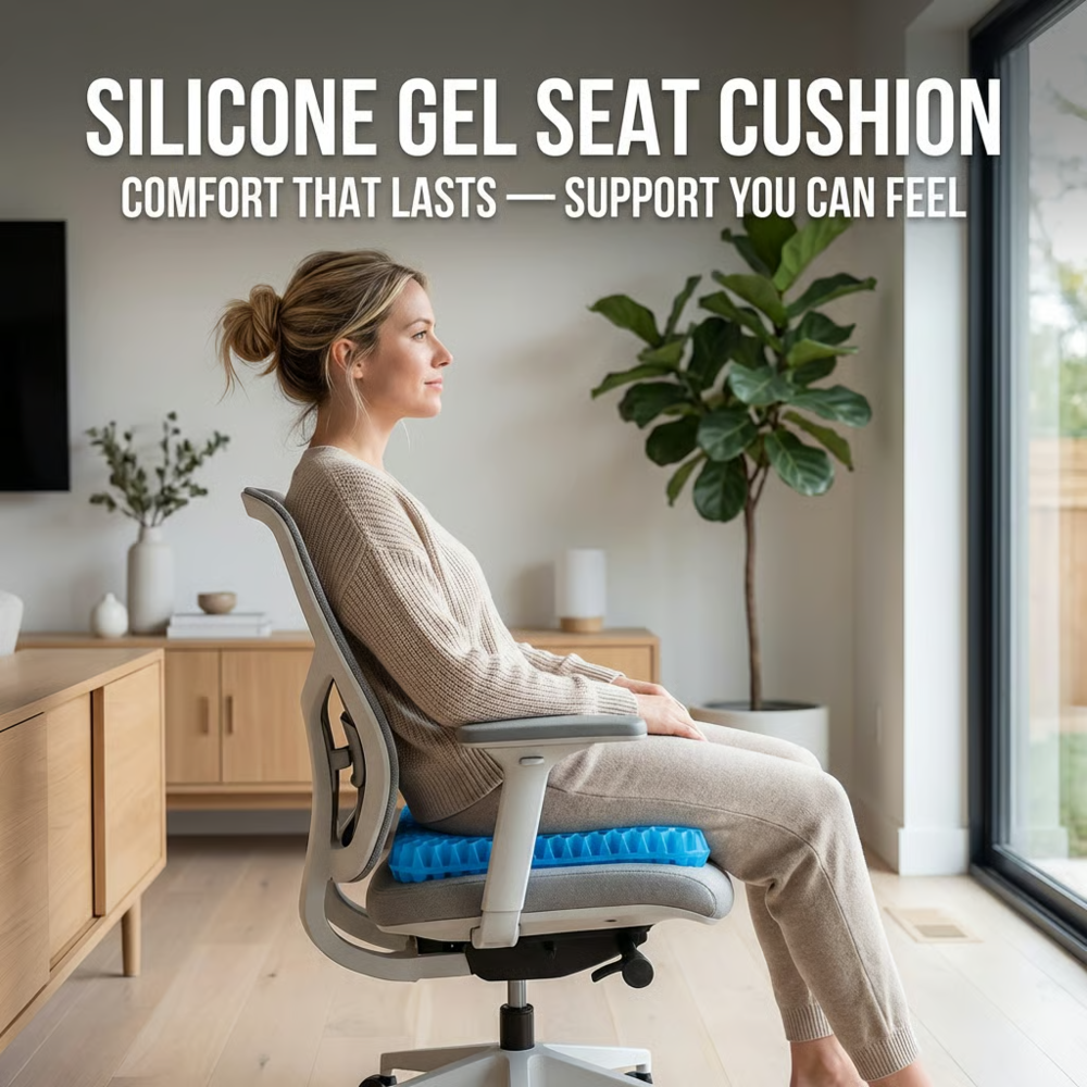 Ergonomic Silicone Seat Cushion – Relief You Can Feel