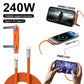 2-in-1 Invisible Holder Charger Cable - 240W Super Charge 360° Rotating Invisible Stand Detachable