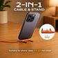 2-in-1 Invisible Holder Charger Cable - 240W Super Charge 360° Rotating Invisible Stand Detachable