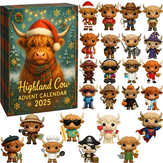Christmas Gift--Highland Cow Advent Calendar 2025