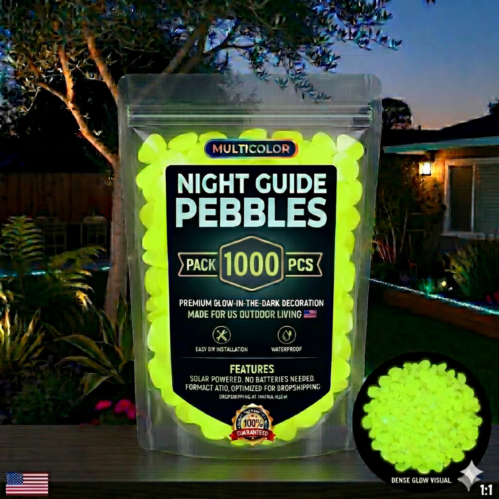 Colorful Glow-in-the-Dark Garden Stones