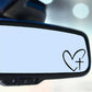 Heart & Cross Car Mirror Stickers – Car Rearview Mirror Decal