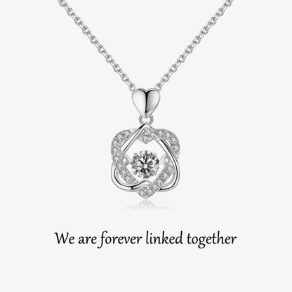 For Unbiological Daughter - We Are Forever Linked Together Love Knot Necklace