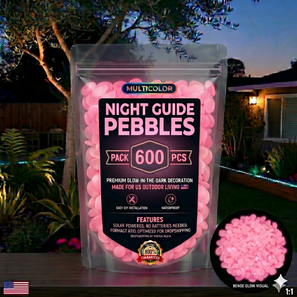 Colorful Glow-in-the-Dark Garden Stones