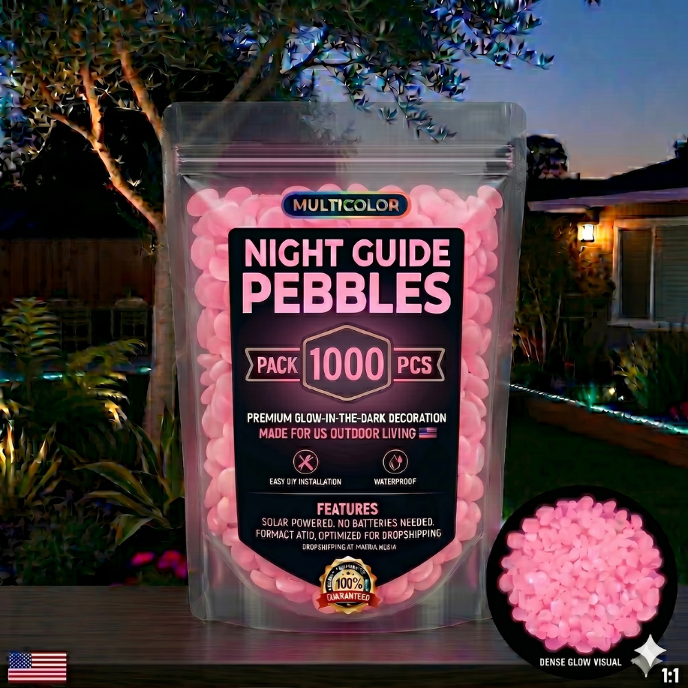 Colorful Glow-in-the-Dark Garden Stones